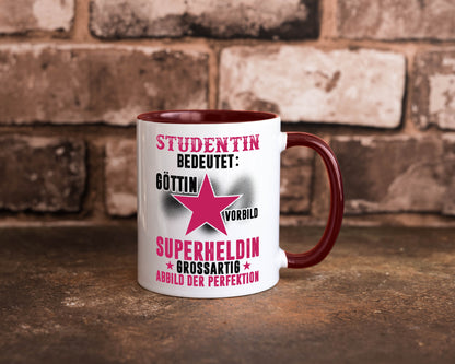 Bedeutung von Studentin | Uni Studium Universität Geschenkidee Humor Tasse