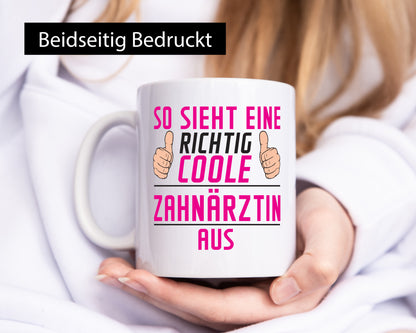 Richtig Coole Zahnärztin | Zahnmedizin Beruf lustiger Spruch Geschenk Arbeit