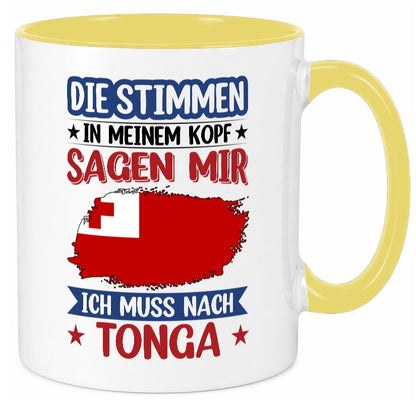 Tonga | Urlaub Stimmen in meinem Kopf Traumland lustiger Spruch Geschenk Humor Tasse