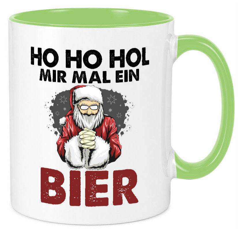 Ho Hol mir mal ein Bier | Weihnachten Geschenkidee Humor Tasse
