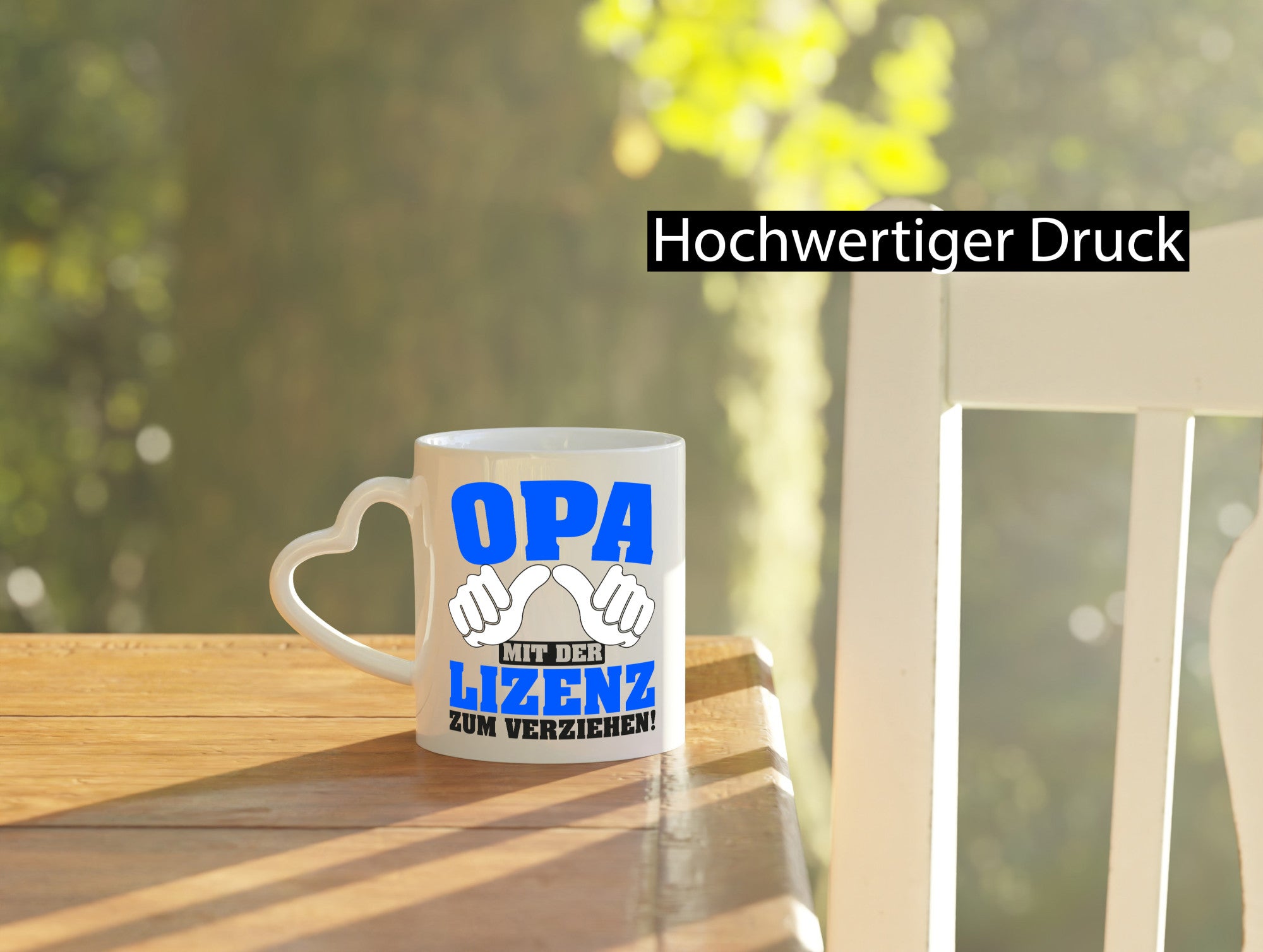 Opa mit Lizenz | Spruch Großvater Geschenk Familie Geschenkidee lustiger Tasse