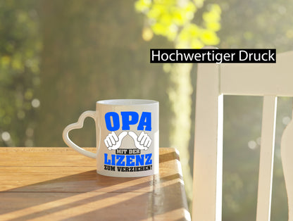 Opa mit Lizenz | Spruch Großvater Geschenk Familie Geschenkidee lustiger Tasse