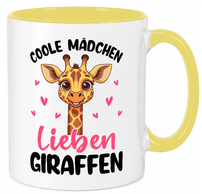 Coole Mädchen lieben Giraffen | Giraffe Geschenk Humor Geschenkidee lustiger Tasse