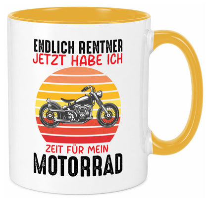 Endlich Renter jetzt habe ich Zeit für mein Motorrad lustig Humor Geschenkidee Tasse