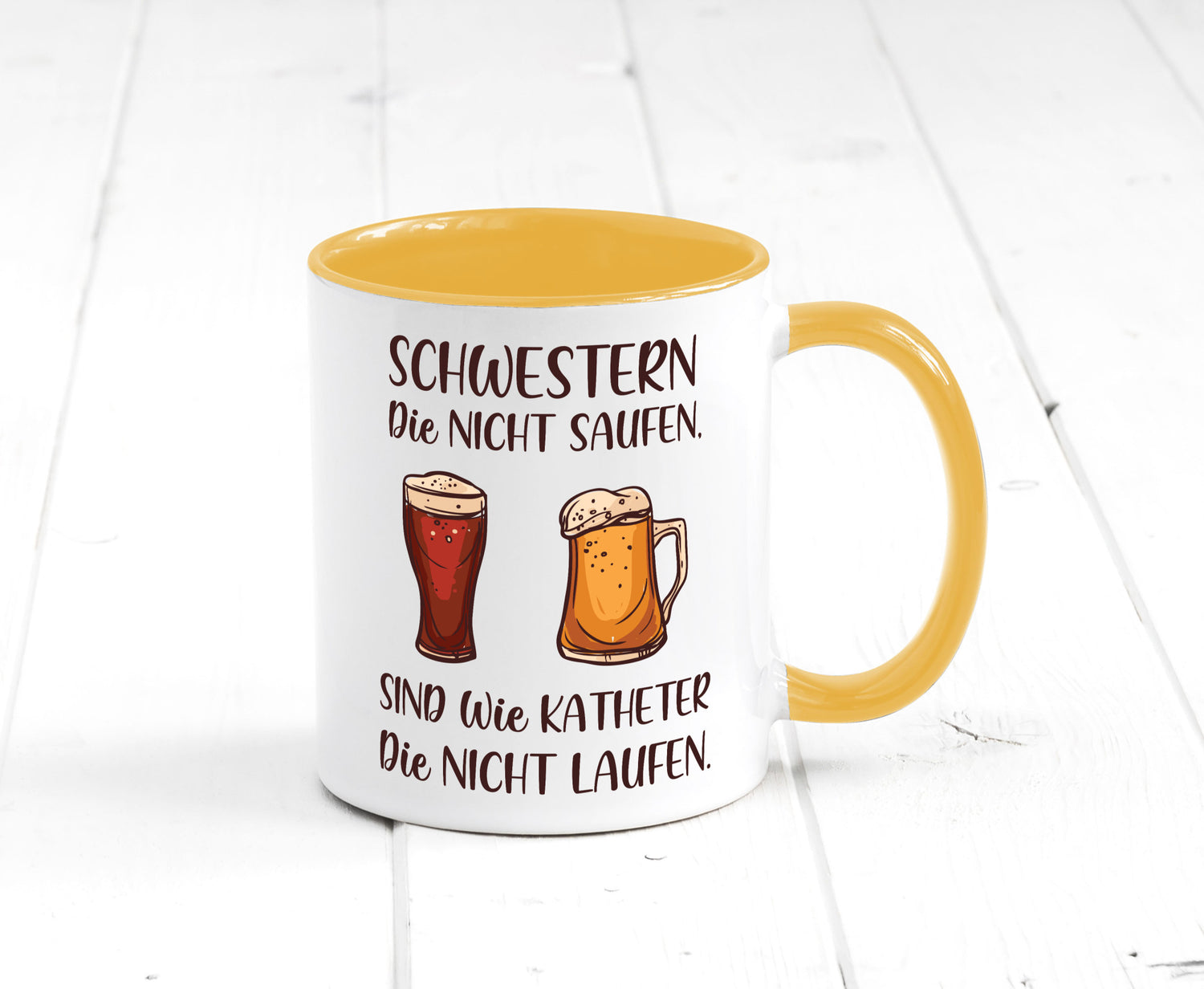 Schwestern die nicht saufen, Katheder laufen | Gläser lustiger Spruch Geschenk