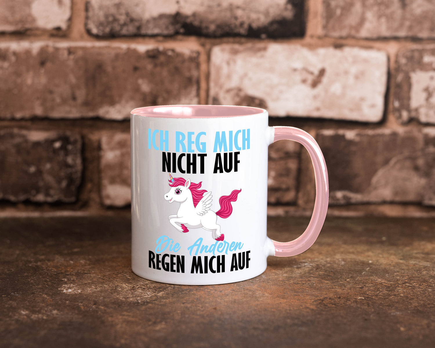Ich reg mich nicht auf lustiger Spruch Geschenk Humor Geschenkidee Tasse