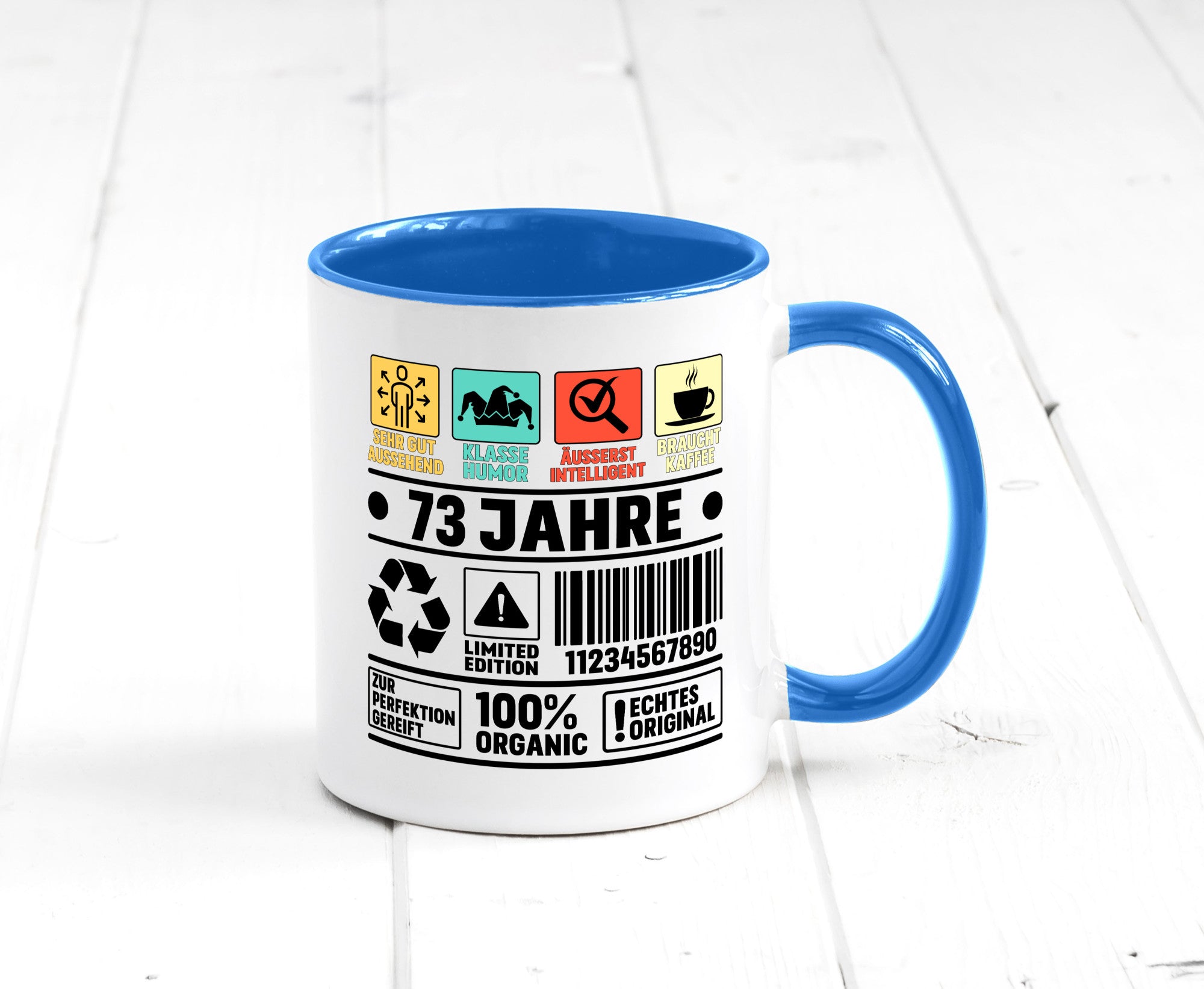 73. Geburtstag | 73 Jahre Humor Limited Edition Geschenkidee Tasse