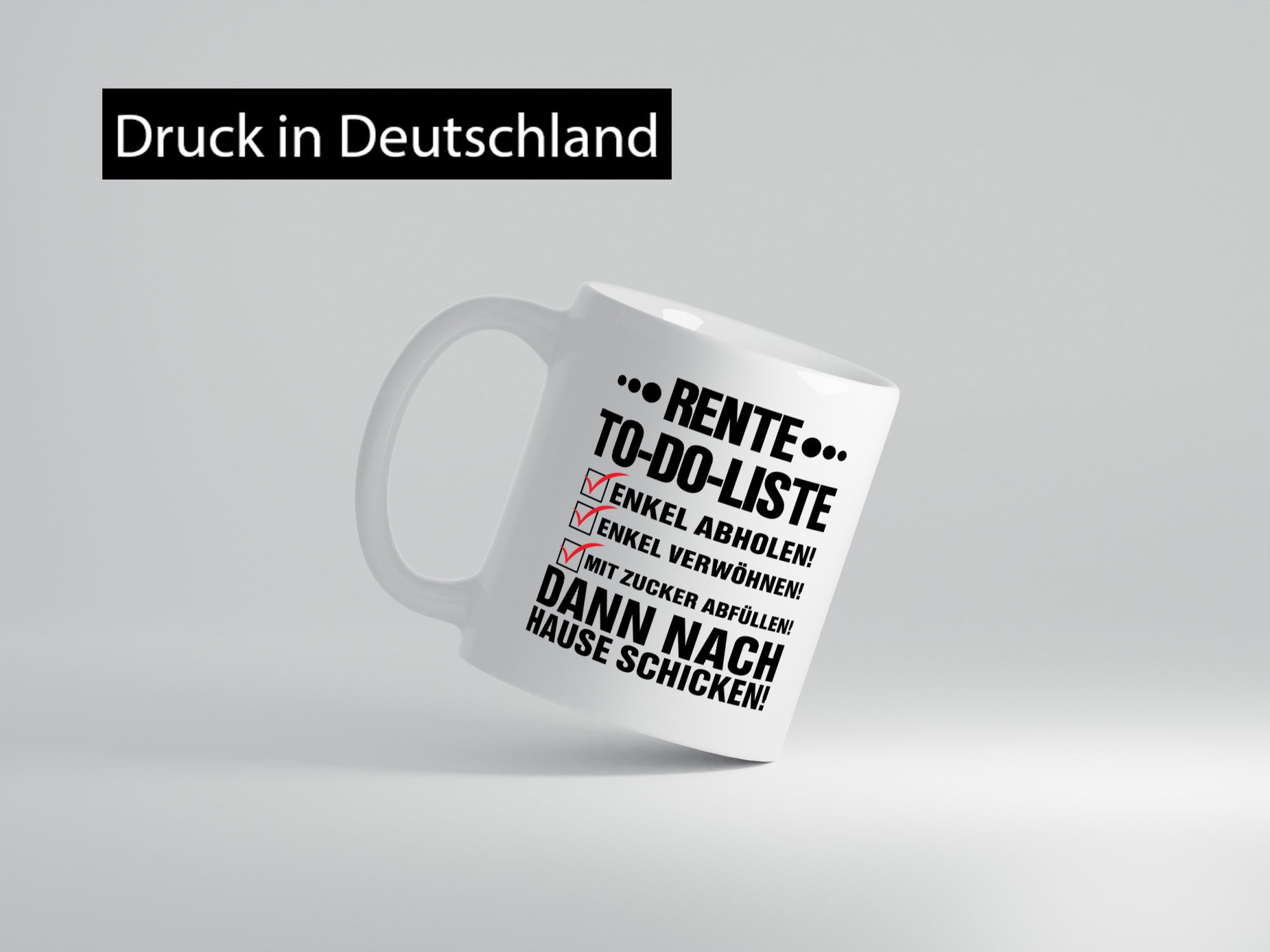 Rente To-Do-Liste | Rentner Tasse Enkel verwöhnen Geschenk Ruhestand Jubiläum