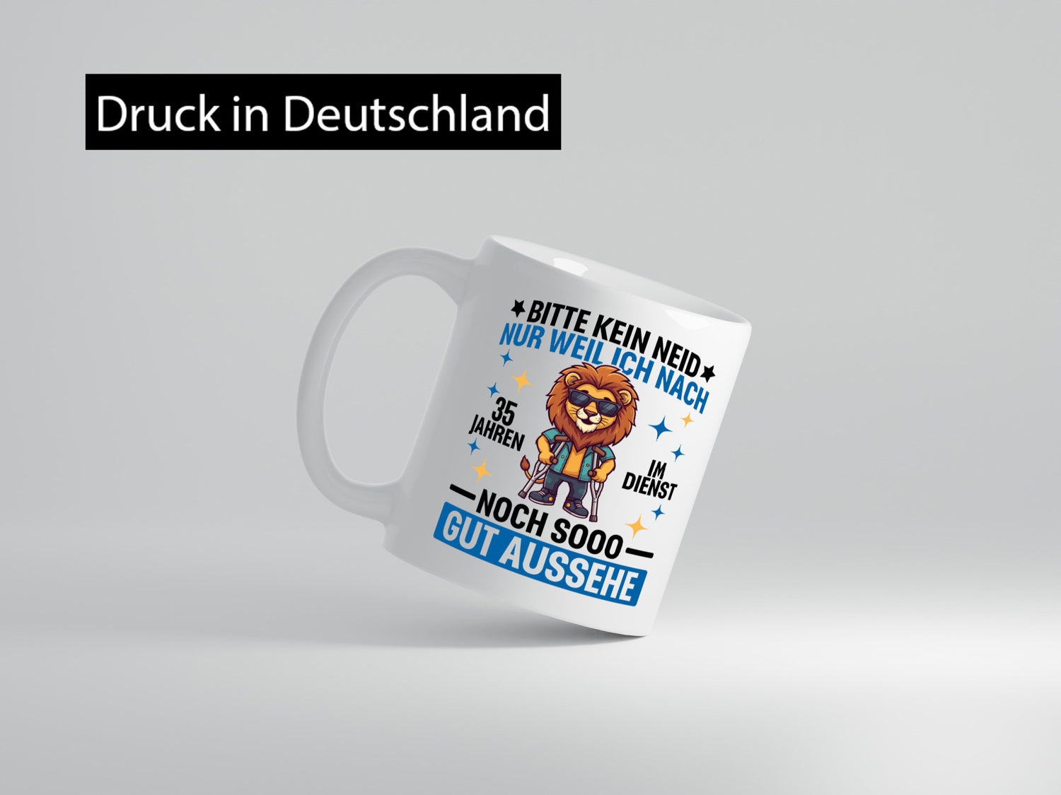 35 Jahre im Dienst | Arbeitsjubiläum Arbeit lustig Kollegen Büro Geschenk Tasse