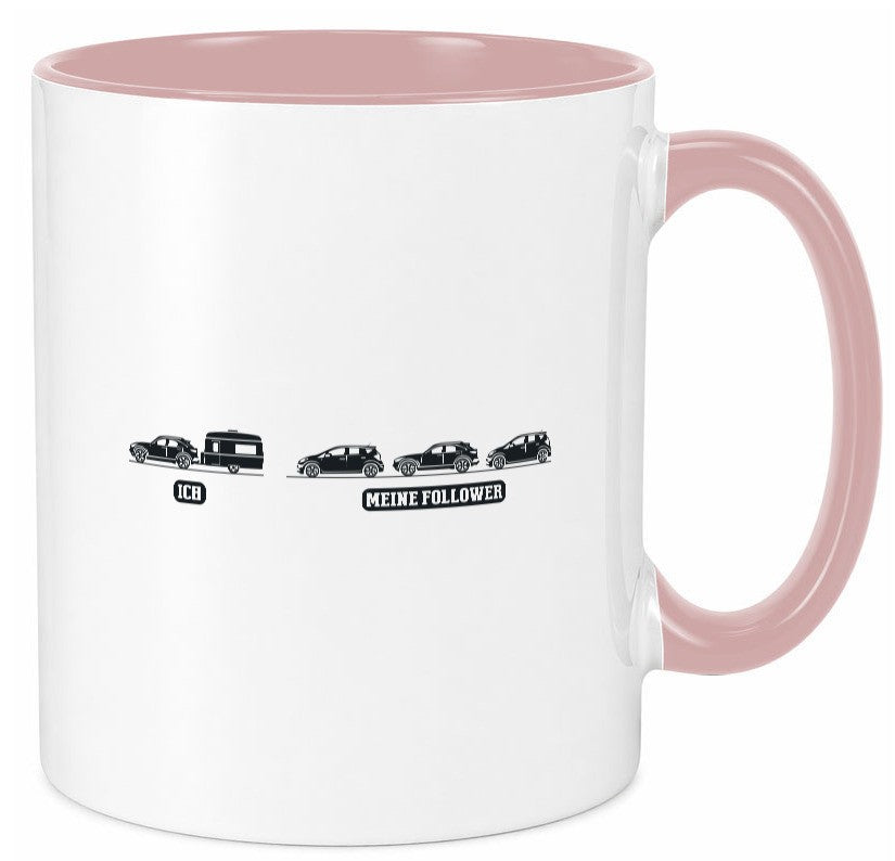 Ich | Meine Follower Camper Autos lustig Humor Geschenkidee Geschenk Tasse