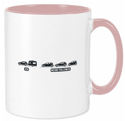 Ich | Meine Follower Camper Autos lustig Humor Geschenkidee Geschenk Tasse
