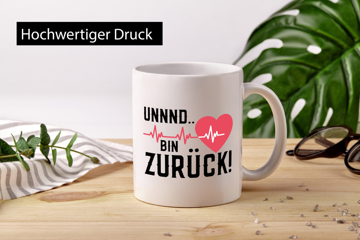 Bin zurück | Herzschlag Reanimation Puls Arzt Klinik Geschenk Humor