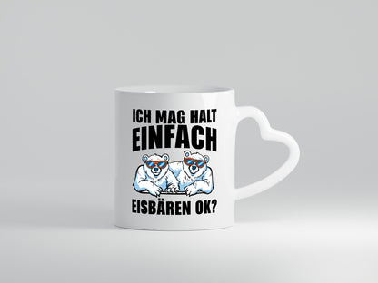 Ich mag Eisbären Geschenk Humor Geschenkidee lustiger Spruch Tasse