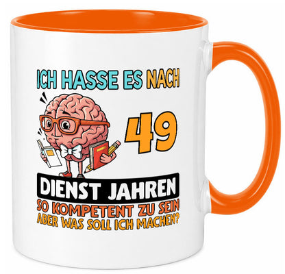 49 Dienstjahre | Arbeit Kompetent Humor Kollegen Büro Geschenkidee Tasse