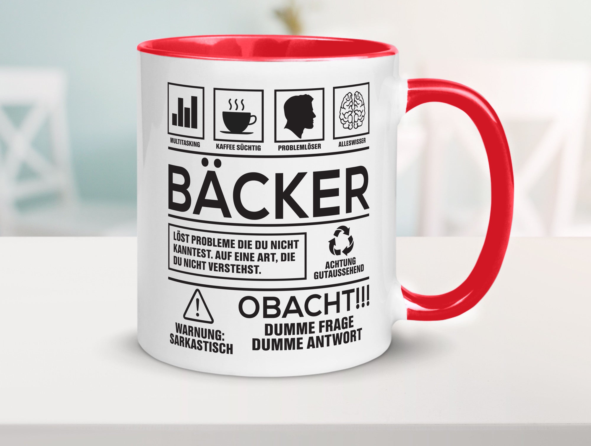 Achtung Probleme Bäcker | Bäckerei Backen Konditor Geschenk Humor Geschenkidee