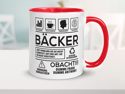 Achtung Probleme Bäcker | Bäckerei Backen Konditor Geschenk Humor Geschenkidee