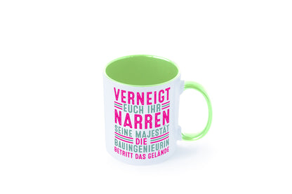 Verneigt euch: Bauingenieurin | Ingenieurin Geschenkidee Humor Tasse