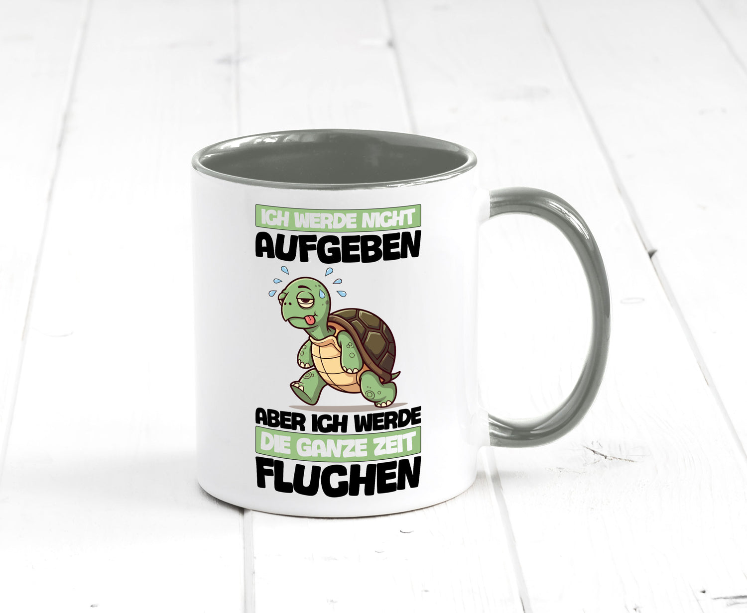 Ich geb nicht auf werde aber fluchen | Schildkröte Joggen v2 Humor Geschenkidee