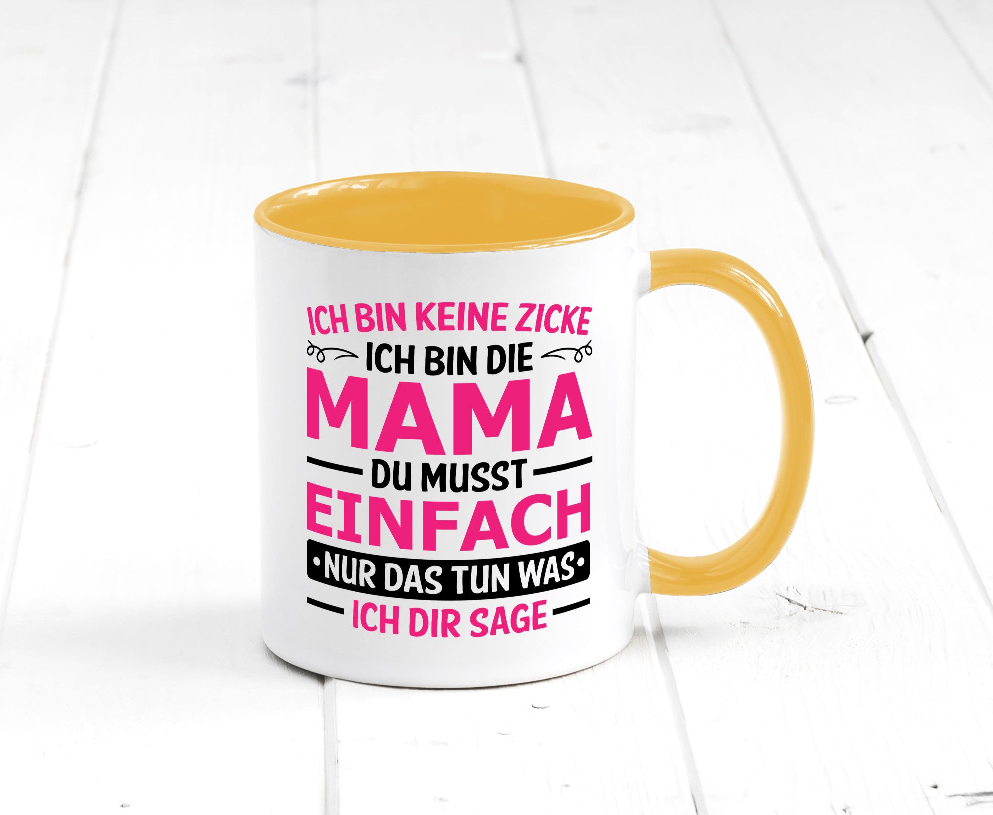 Keine Zicke, Mama | Schleifchen lustiger Spruch Geschenk Familie Geschenkidee