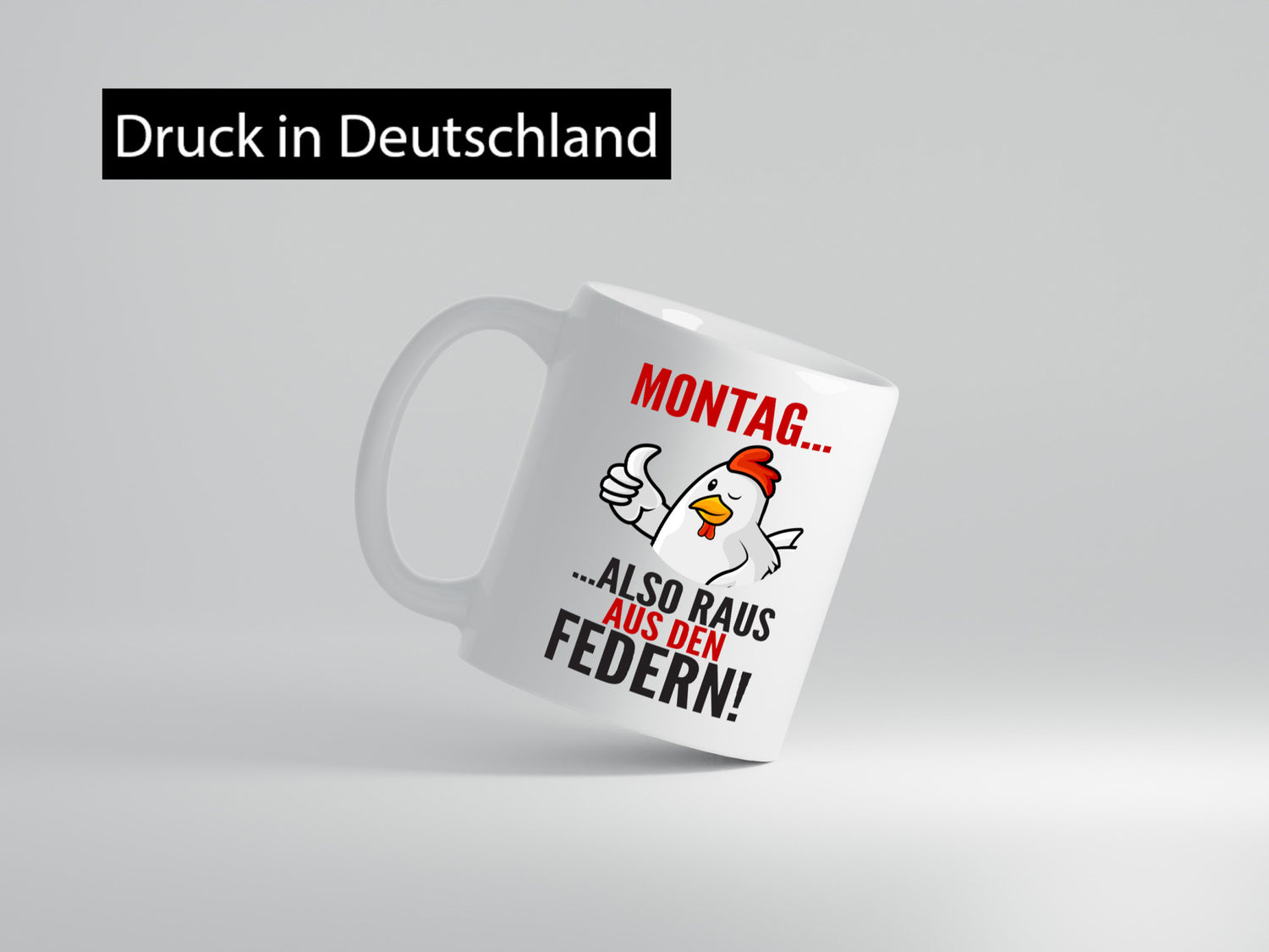 Montag raus ausden Federn | Hühnerstall Bauer lustiger Spruch Geschenk Humor