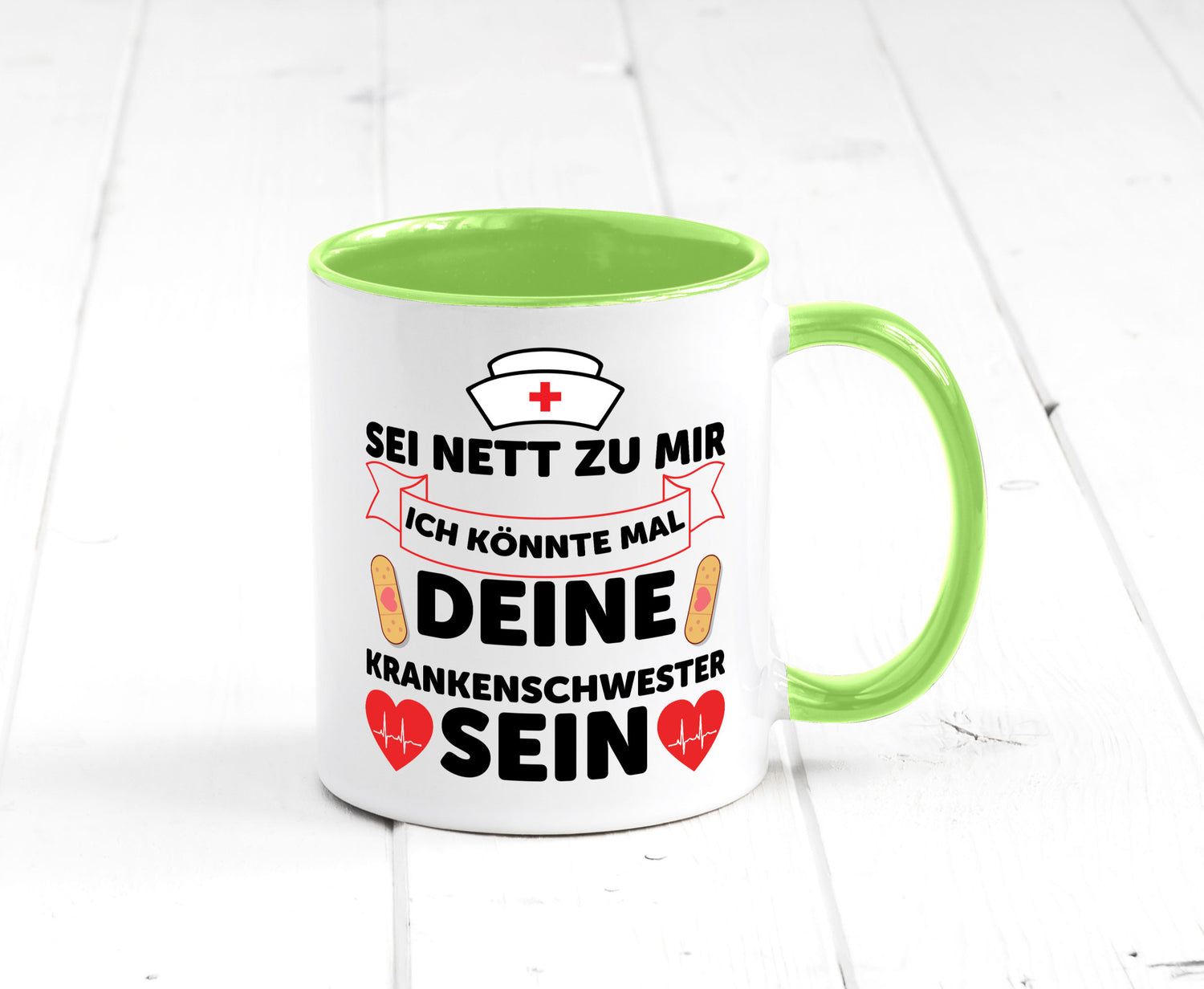 Ich könnte deine Krankenschwester sein | Pflegekraft Geschenkidee Humor Tasse