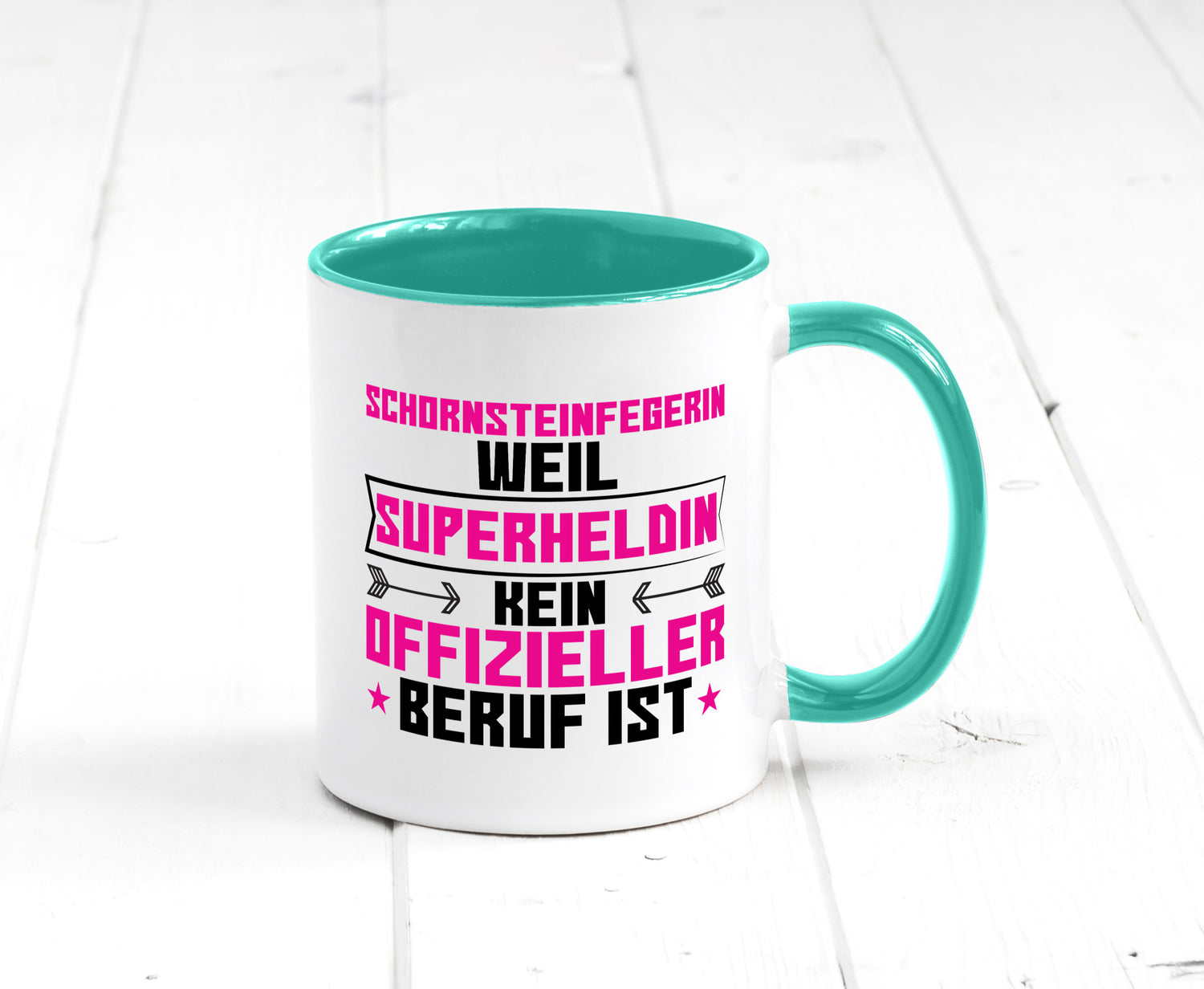 Superheldin Schornsteinfegerin | Kaminkehrer Handwerk Humor Geschenkidee Tasse