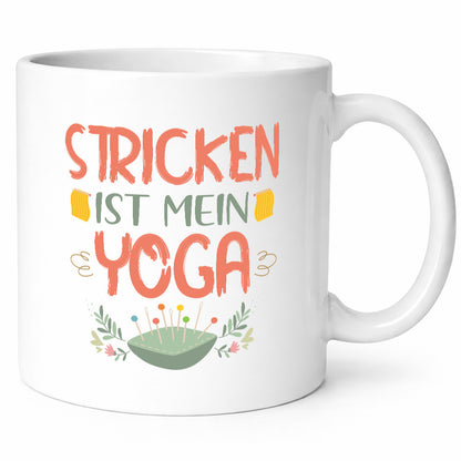 Stricken ist mein Yoga | Sticken Wolle Geschenkidee Humor Tasse