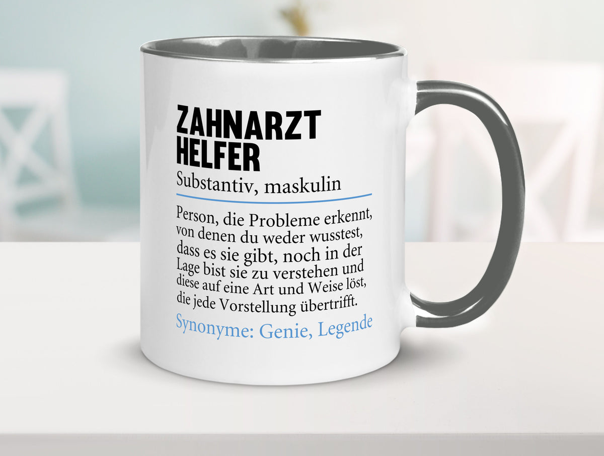 Zahnarzthelfer | Spruch Humor Zahnmedizin Geschenkidee Tasse