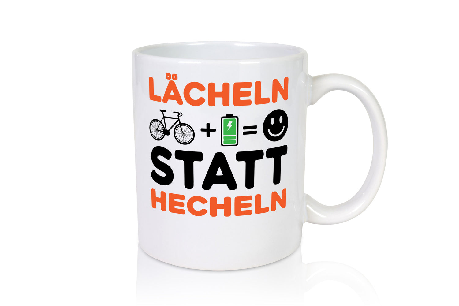 Lächeln statt hecheln | Radfahrer E-Bike Geschenk Humor Geschenkidee lustiger
