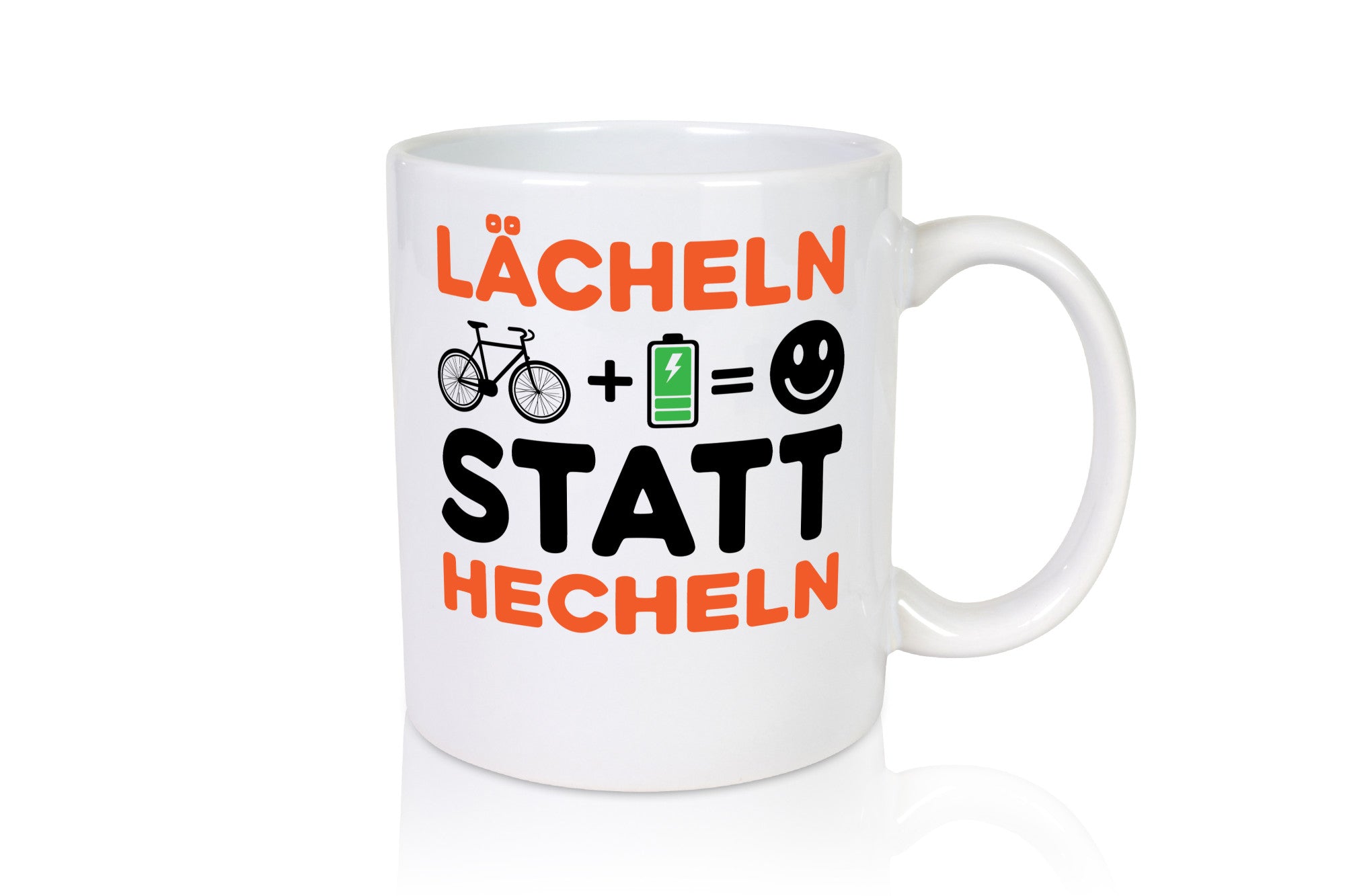 Lächeln statt hecheln | Radfahrer E-Bike Geschenk Humor Geschenkidee lustiger