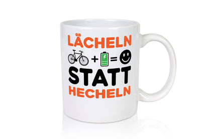 Lächeln statt hecheln | Radfahrer E-Bike Geschenk Humor Geschenkidee lustiger