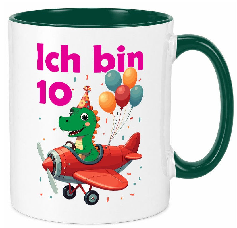 10. Geburtstag | 10 Jahre Drache Flugzeug lustiger Spruch Geschenk Geschenkidee Tasse
