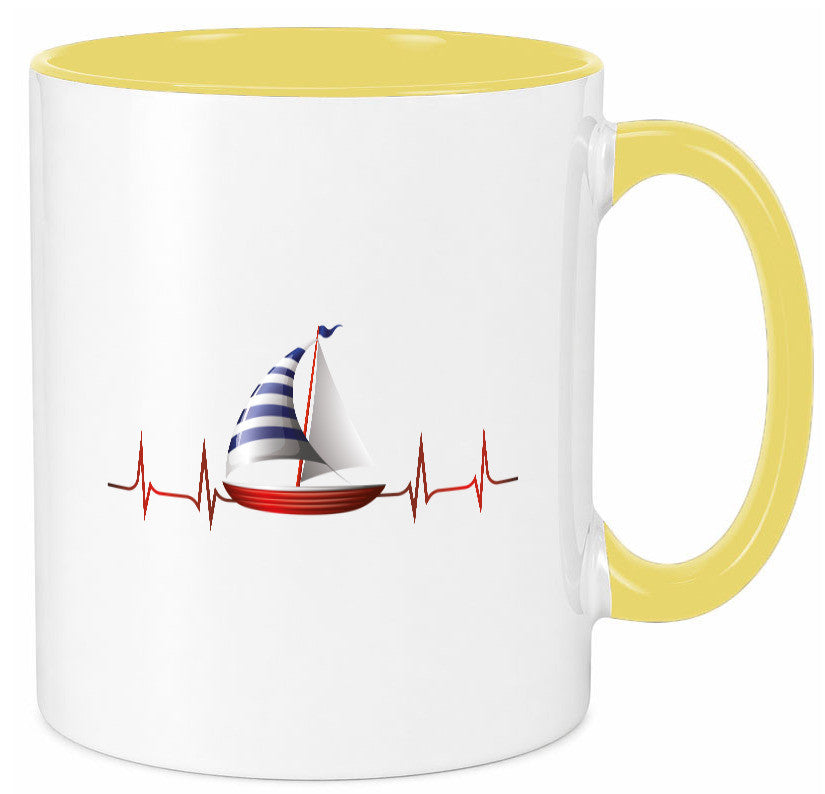 Segelboot Herzschlag | Segler segeln Boot Kapitän Geschenk Humor Geschenkidee