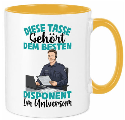 Im Universum: Disponent | Zuteiler Humor Geschenkidee Tasse
