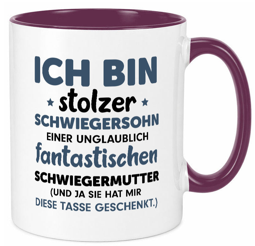 Stolzer Schwiegersohn | Spruch Schwiegermutter Humor lustig Familie Tasse