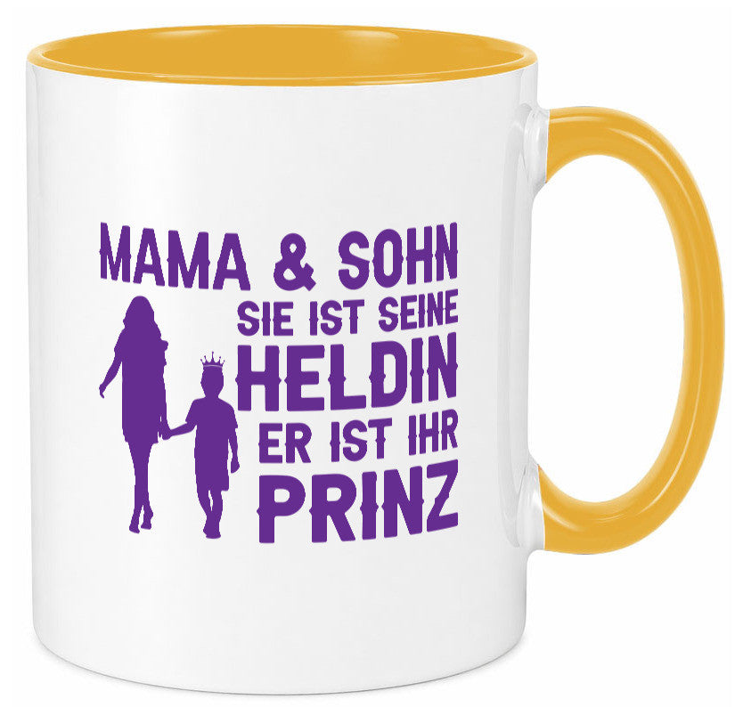 Mama &amp; Sohn | Helding Prinz Mutterliebe Geschenkidee Familie Humor Tasse