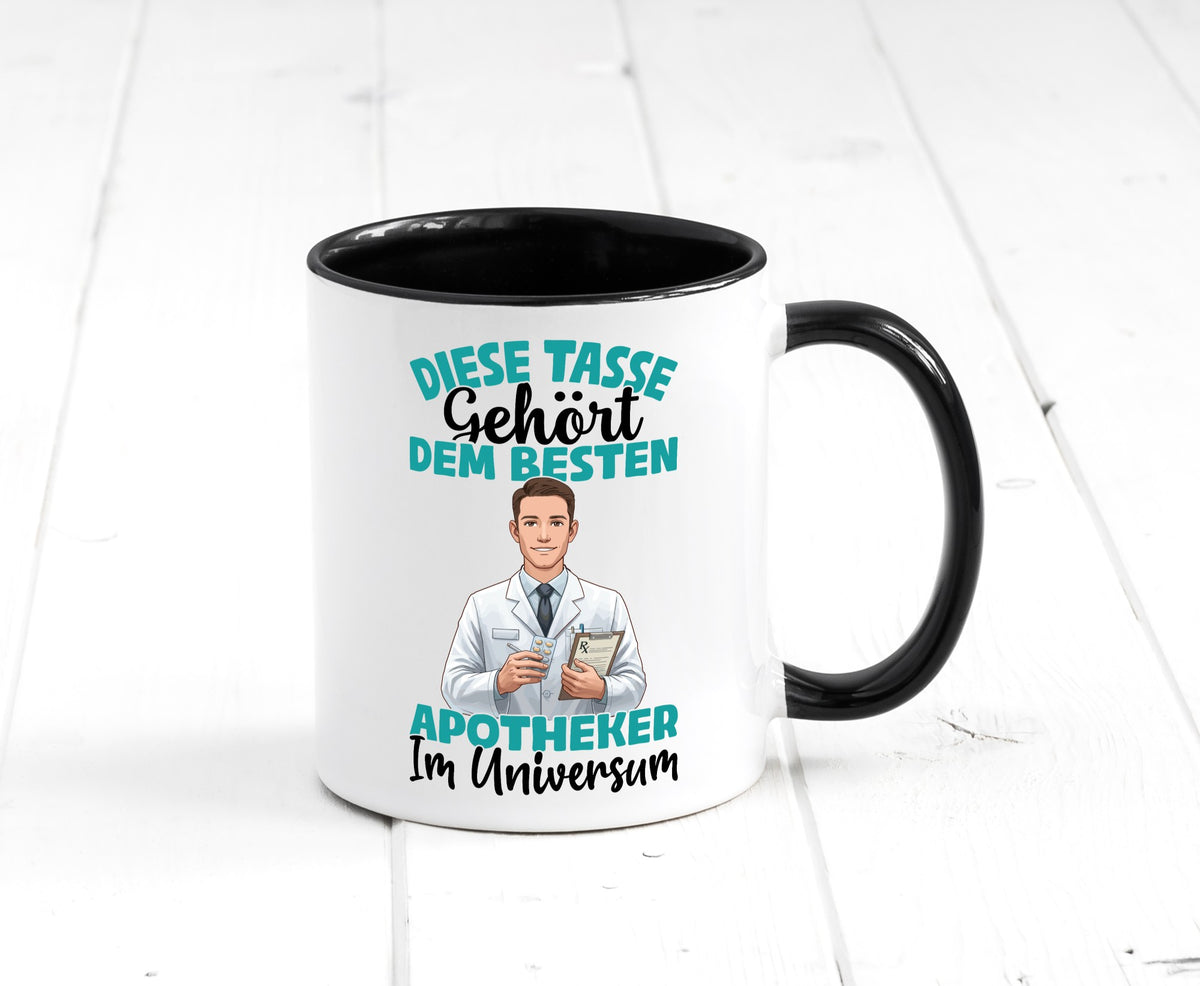 Im Universum: Apotheker | Apotheke Pharmazie Geschenkidee Humor Tasse