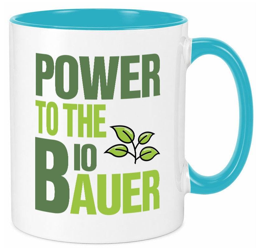 Bio Bauer Power | Landwirt Tasse Bauernhof Spruch lustig Humor Geschenkidee
