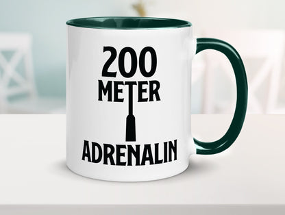 200 Meter Adrenalin v2 lustig Humor Geschenkidee Geschenk Tasse