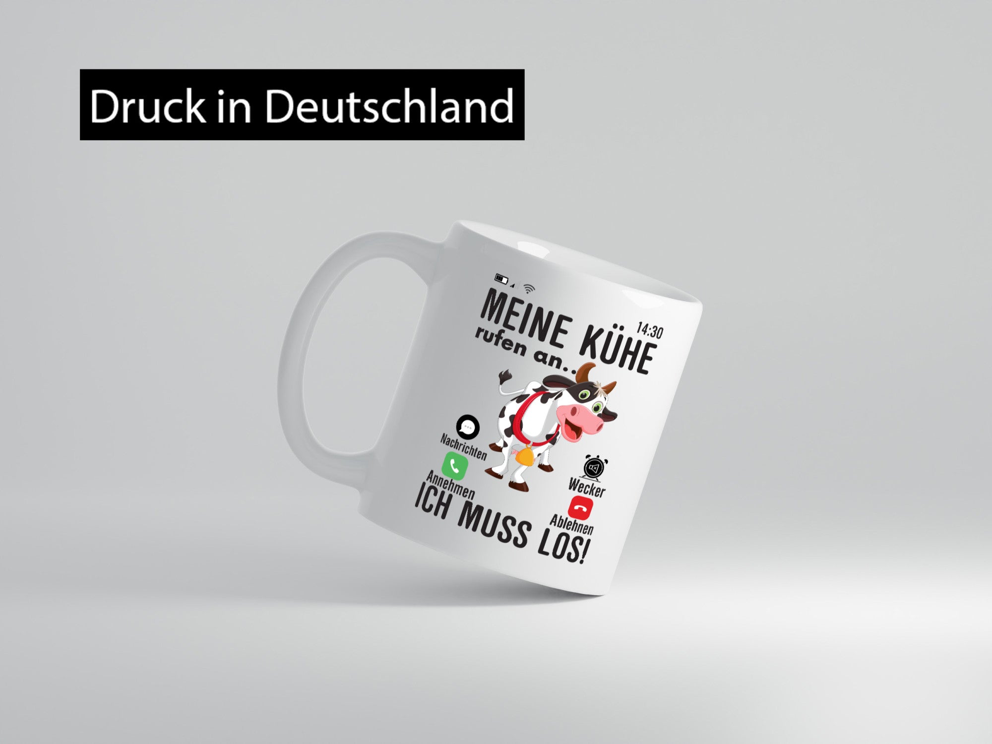 Meine kühe rufen an | Landwirt Bauer Kuhliebhaber Humor Geschenkidee Tasse
