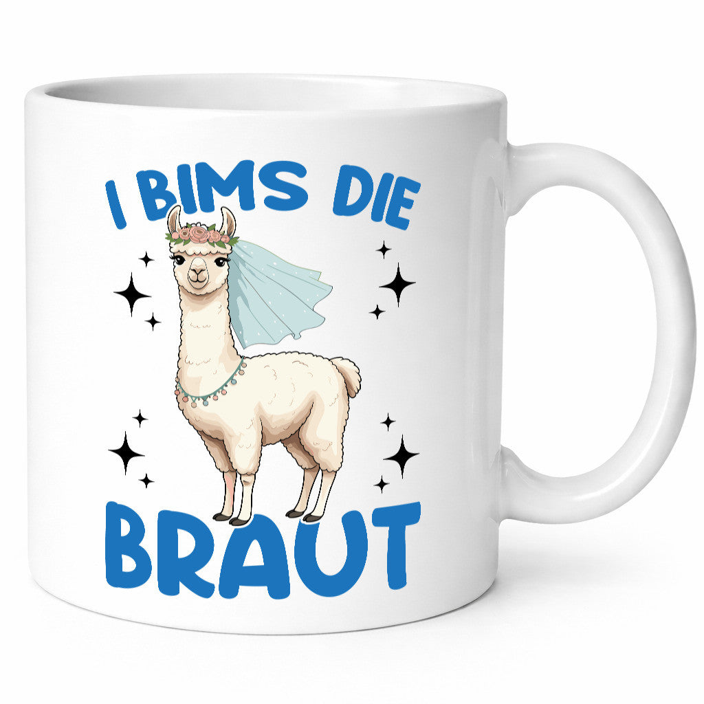 I Bims die Braut | Lama JGA Hochzeit lustig Humor Geschenkidee Geschenk Tasse