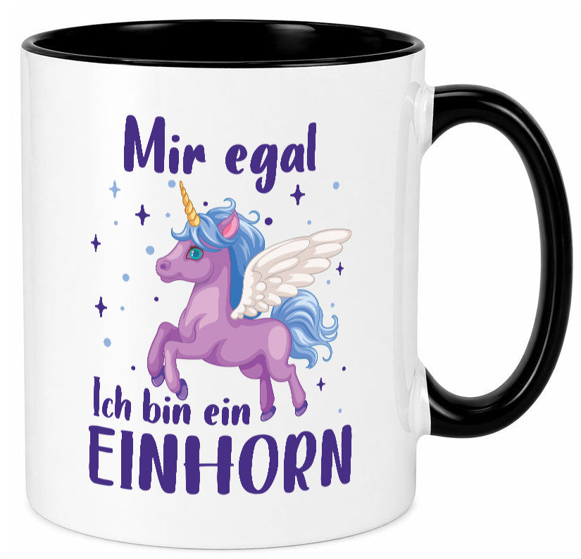 Mir egal, ich bin ein Einhorn | lustig Humor Geschenkidee Geschenk Tasse