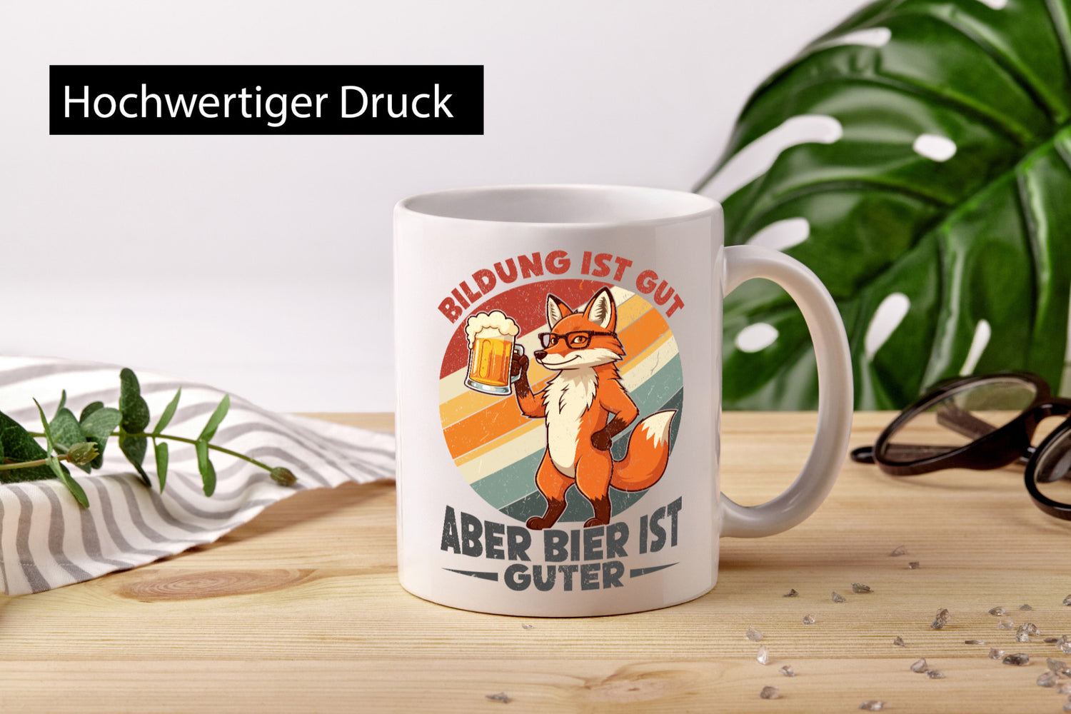 Bildung ist gut aber Bier Guter | Biertrinker Humor Geschenkidee Tasse