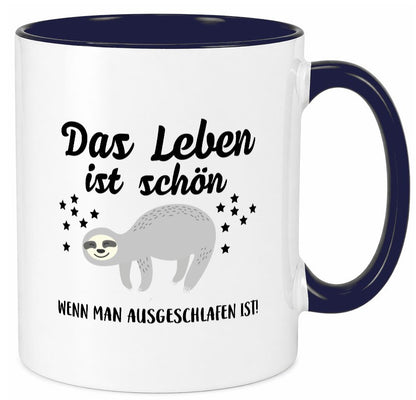 Schön ausgeschlafen | Morgenmuffel Motiv müde Geschenkidee Humor Tasse