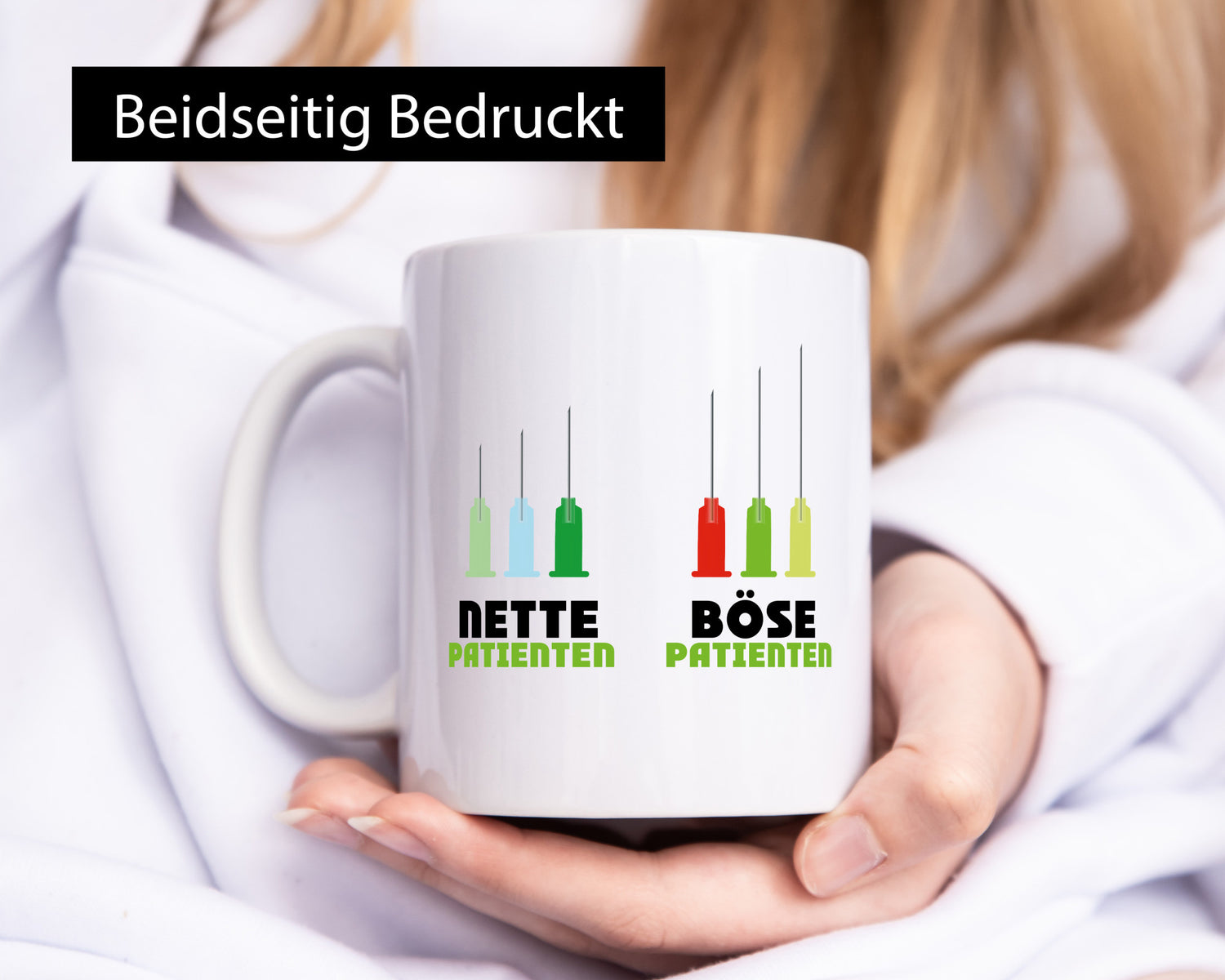 Nette und böse Patienten | Spritze Nadel Arzt Doktor Geschenkidee Humor Tasse