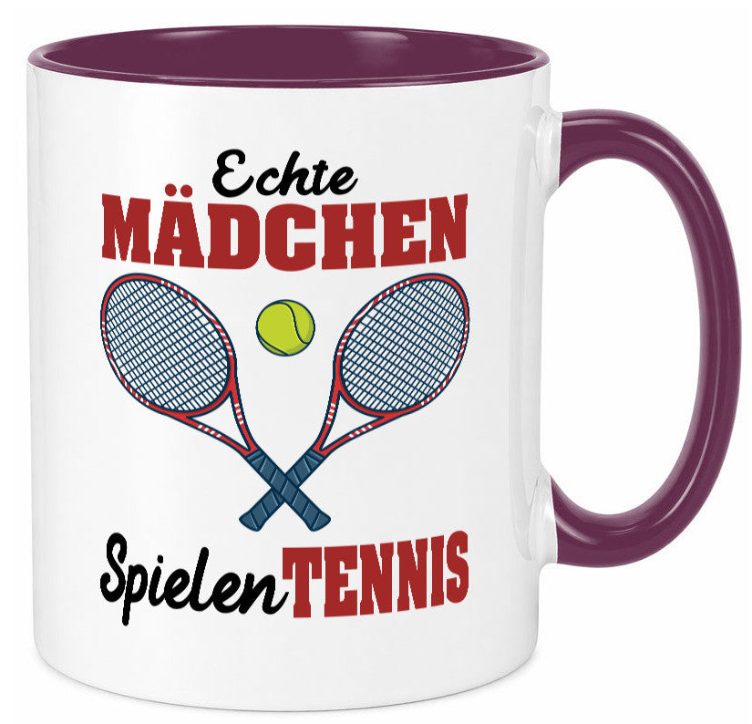 Echte Mädchen Spielen Tennis | Sport Geschenkidee Humor Tasse