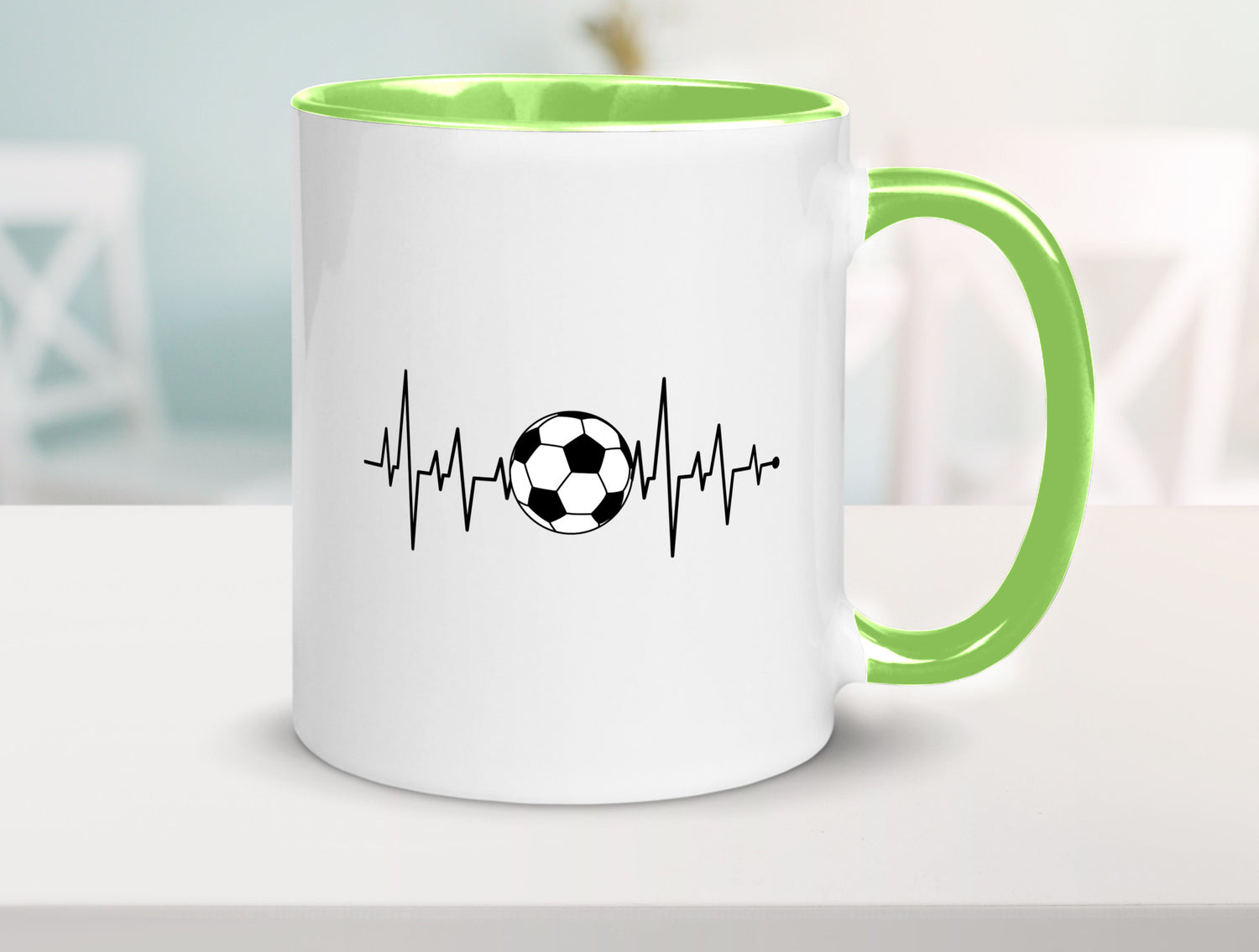 Fußball Herzschlag | Fussballer Verein Sport Team Geschenk Humor Geschenkidee