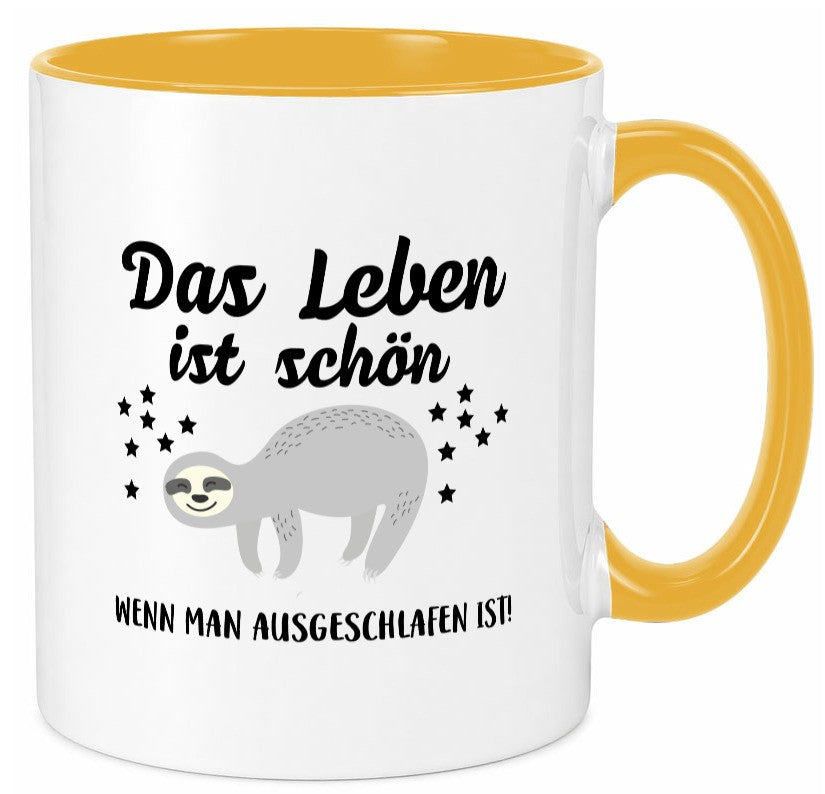 Schön ausgeschlafen | Morgenmuffel Motiv müde Geschenkidee Humor Tasse