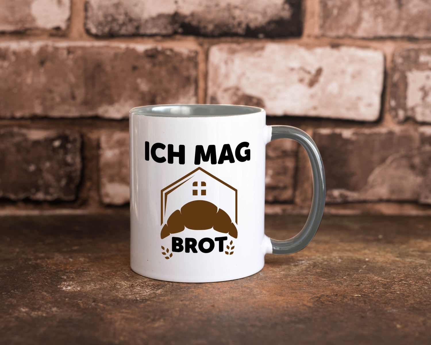 Ich mag Brot | Bäcker backen lustiger Spruch Geschenk Humor Geschenkidee Tasse