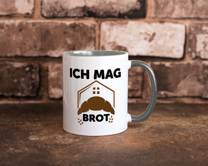 Ich mag Brot | Bäcker backen lustiger Spruch Geschenk Humor Geschenkidee Tasse